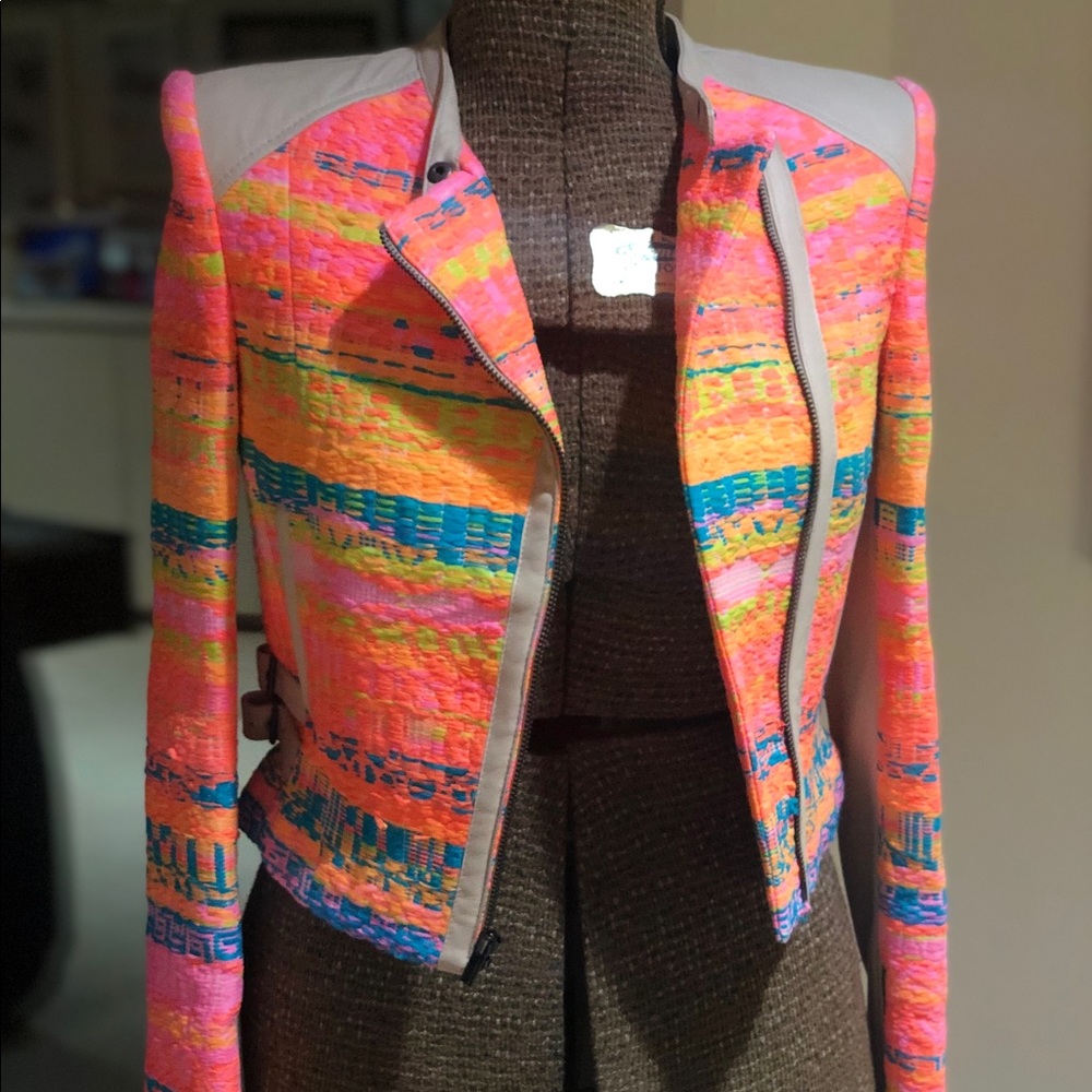ULTRA RARE BCBGMAXAZRIA RUNWAY JACKET Pink XS